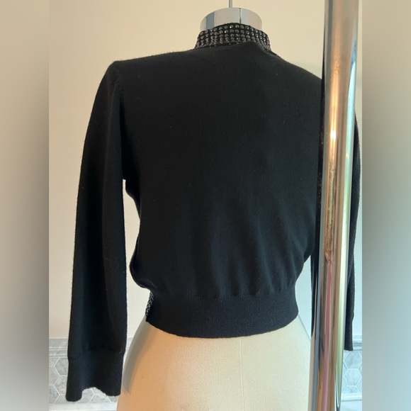 Antonio Melani Fine Merino Wool Black Bolero Cardigan S - Picture 7 of 7